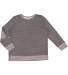 LA T 2279 Youth French Terry Long Sleeve Crewneck  in Smoke melange front view