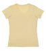 LA T 3591 Ladies' V-Neck Harborside Melange Jersey in Stone melange back view