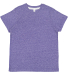 LA T 6191 Youth Harborside Melange Jersey T-Shirt in Purple melange front view