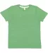 LA T 6191 Youth Harborside Melange Jersey T-Shirt GREEN MELANGE front view