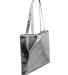 Liberty Bags FT003M Easy Print Metallic Tote Bag in Silver front view