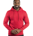 Threadfast Apparel 320H Unisex Ultimate Fleece Pul in Red front view