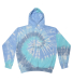 Tie-Dye CD877 Adult 8.5 oz. d Pullover Hood in Lagoon front view