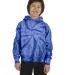 Tie-Dye CD877Y Youth 8.5 oz. d Pullover Hooded Swe SPIDER ROYAL front view