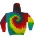 Tie-Dye CD877Y Youth 8.5 oz. d Pullover Hooded Swe REACTIVE RAINBOW front view