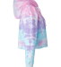 Tie-Dye CD8333 Ladies' Cropped Hooded Sweatshirt in Cotton candy side view