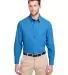 UltraClub UC500 Men's Bradley Performance Woven Sh PACIFIC BLUE front view