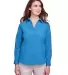 UltraClub UC500W Ladies' Bradley Performance Woven PACIFIC BLUE front view