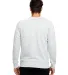 US Blanks US8000 Men's Long-Sleeve Pullover Crew in Ash heather grey back view