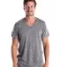 US Blanks US2228 Men's 4.9 oz. Short-Sleeve Trible in Tri grey front view