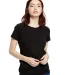 US Blanks US100OR Ladies' Organic Crewneck T-Shirt in Black front view