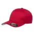 Yupoong-Flex Fit 6277 Adult Wooly 6-Panel Cap RED front view
