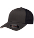 Yupoong-Flex Fit 6511 Adult 6-Panel Trucker Cap in Charcoal/ navy front view