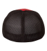 Yupoong-Flex Fit 6511 Adult 6-Panel Trucker Cap in Red/ black back view