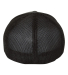 Yupoong-Flex Fit 6511 Adult 6-Panel Trucker Cap in Charcoal/ black back view