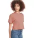 Next Level Apparel 1580 Ladies' Ideal Crop T-Shirt in Desert pink side view