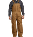 Dickies TB839 Unisex Duck Insulated Bib Overall in Brown duck _2xl front view