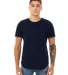 Bella + Canvas 3003 FWD Fashion Men's Curved Hem S in Navy front view