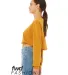 Bella + Canvas 6501 FWD Fashion Ladies' Cropped Lo in Mustard side view