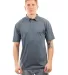 Burnside Clothing 0800 Men's Fader Jersey Polo in Heather navy front view