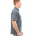 Burnside Clothing 0800 Men's Fader Jersey Polo in Heather navy side view
