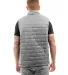 Burnside Clothing 8703 Adult Box Quilted Puffer Ve in Steel back view