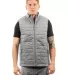 Burnside Clothing 8703 Adult Box Quilted Puffer Ve in Steel front view