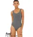 Bella + Canvas 0990 FWD Fashion Ladies' Bodysuit in Deep heather front view