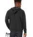 Bella + Canvas 3741 FWD Fashion Unisex Full-Zip Fl in Dark grey back view