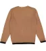 LA T 3906 Adult Statement Fleece Crew Sweatshirt COYOTE BRWN/ BLK back view