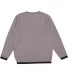 LA T 3906 Adult Statement Fleece Crew Sweatshirt GRANITE HTH/ BLK back view