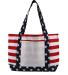 Liberty Bags OAD5052 OAD Americana Boat Tote in Red/ white/ blue front view