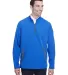 North End NE401 Men's Quest Stretch Quarter-Zip OLYM BLU/ CRBN front view