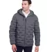 North End NE708 Men's Loft Puffer Jacket CARBON/ BLACK front view