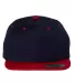 Yupoong-Flex Fit 6089M Adult 6-Panel Structured Fl NAVY/ RED front view