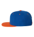 Yupoong-Flex Fit 6089M Adult 6-Panel Structured Fl ROYAL/ ORANGE side view