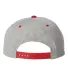 Yupoong-Flex Fit 6089M Adult 6-Panel Structured Fl HEATHER/ RED back view