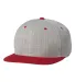 Yupoong-Flex Fit 6089M Adult 6-Panel Structured Fl HEATHER/ RED front view