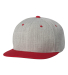 Yupoong-Flex Fit 6089M Adult 6-Panel Structured Fl HEATHER/ RED front view