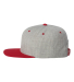 Yupoong-Flex Fit 6089M Adult 6-Panel Structured Fl HEATHER/ RED side view