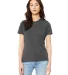 Bella + Canvas 6400 Ladies' Relaxed Jersey Short-S in Asphalt front view