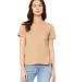 Bella + Canvas 6400 Ladies' Relaxed Jersey Short-S in Sand dune front view