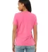 Bella + Canvas 6400 Ladies' Relaxed Jersey Short-S in Charity pink back view
