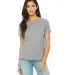 Bella + Canvas 6400 Ladies' Relaxed Heather CVC Sh in Athletic heather front view