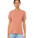 Bella + Canvas 6400 Ladies' Relaxed Heather CVC Sh in Heather sunset front view