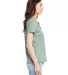 Bella + Canvas 6400 Ladies' Relaxed Heather CVC Sh in Hthr prsm dst bl side view