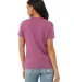 Bella + Canvas 6400 Ladies' Relaxed Heather CVC Sh in Heather magenta back view