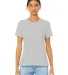Bella + Canvas 6400 Ladies' Relaxed Heather CVC Sh in Heather silver front view