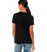 Bella + Canvas 6400 Ladies' Relaxed Triblend T-Shi in Solid blk trblnd back view