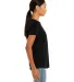 Bella + Canvas 6400 Ladies' Relaxed Triblend T-Shi in Solid blk trblnd side view